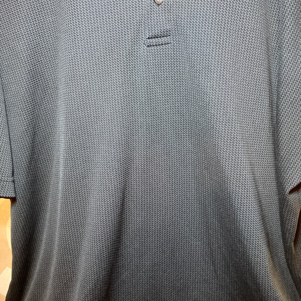 Bolle Mens Size XXL Performance Golf Polo Shirt Black Textured Short Sleeve - Picture 3 of 6
